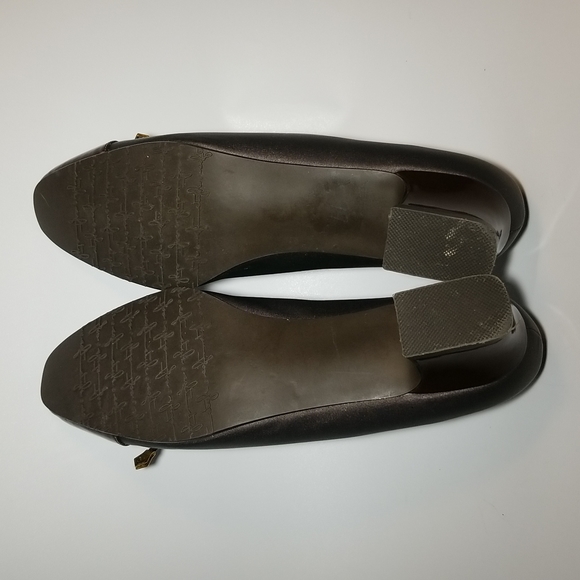 Soft Style brown vinyl block heels, women's size 7.5 - Picture 8 of 15